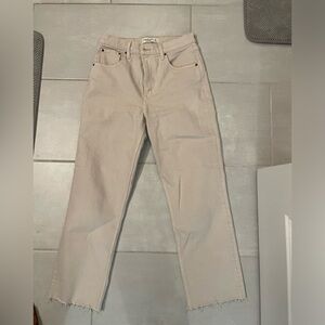 90s straight ultra high rise jeans, Abercrombie, short length
